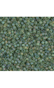 Miyuki delica Beads 11/0 - Matted transparent olive ab DB-1282